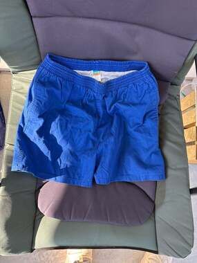 West Side Vintage Blue Cotton Elastic Waist Shorts Size M